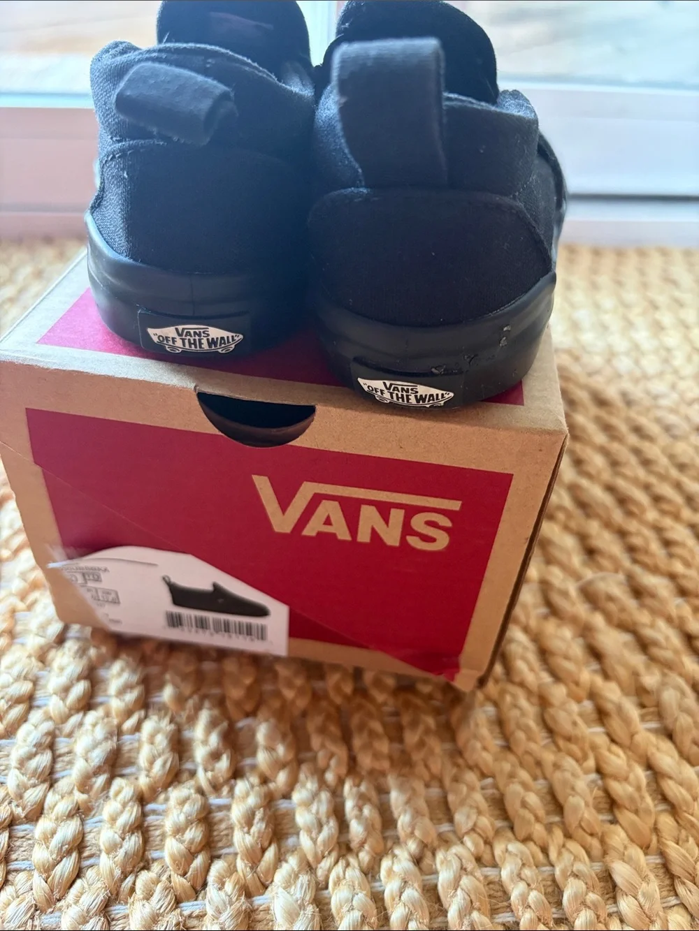 Vans Kids Slip-On Sneakers in Black